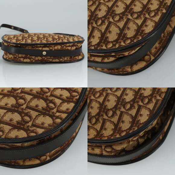 DIOR Trotter Canvas Shoulder Bag Brown - Picture 10 of 13